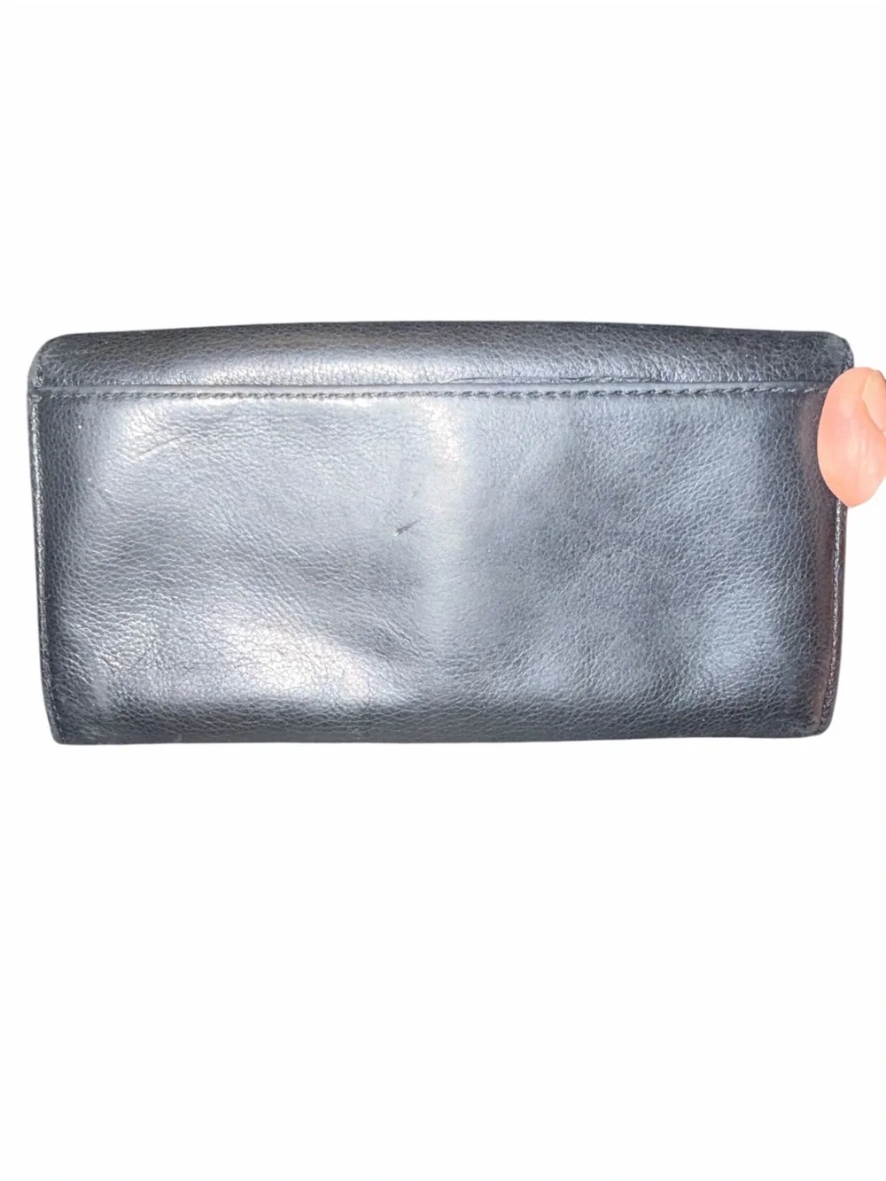 Michael Kors Black Leather Key & Card Holder with Gold MK Emblem